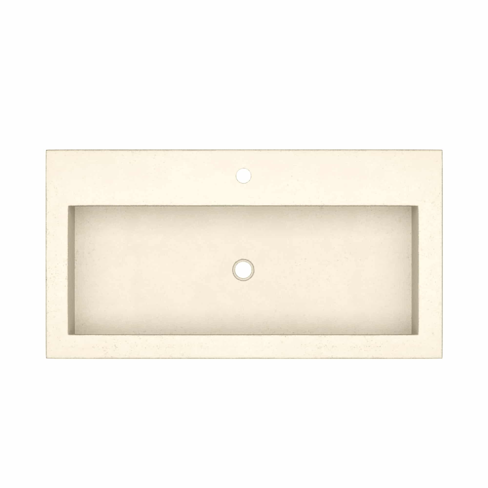 Native Trails NSL3619-O Nativestone 36" Rectangular Concrete Drop In Bathroom Sink - Ocean