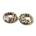 thumbnail image 2 of Natural Dalmatian Jasper Pendants Donut/Pi Disc Charms 27.5~28x4.5~5.5mm diy, 2 of 3