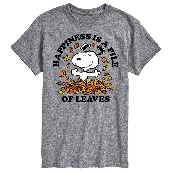 Peanuts - Happiness Is A Pile Of Leaves - Men's Short Sleeve Graphic T-Shirt
