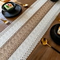 thumbnail image 4 of Dalrosia Boho Table Runner 72 Inches Long Macrame Table Runner Farmhouse Style Table Runner with Tassels for Party Bohemian Rustic Wedding Bridal Shower Dining Decor (12x72 Inches), 4 of 7