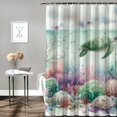 thumbnail image 2 of Sea turtle coral seaweed  Bathroom Decor Set , multi size Colorful Luxurious Graphic Print Polyester Fabric Fashion Bathroom Decor Sets with Hooks Home Bathtubs Bathroom Curtain Decoration Shower, 2 of 7