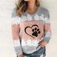 thumbnail image 2 of USSUMA Blouses for Women Casual, Women Fall Winter Tops Tees Lightweight Fall Loose Fit Scoop Neck Long Sleeves Stylish Pullover Tops Lace Patchwork Striped Pattern Tee Teen Girls Tunic, 2 of 7