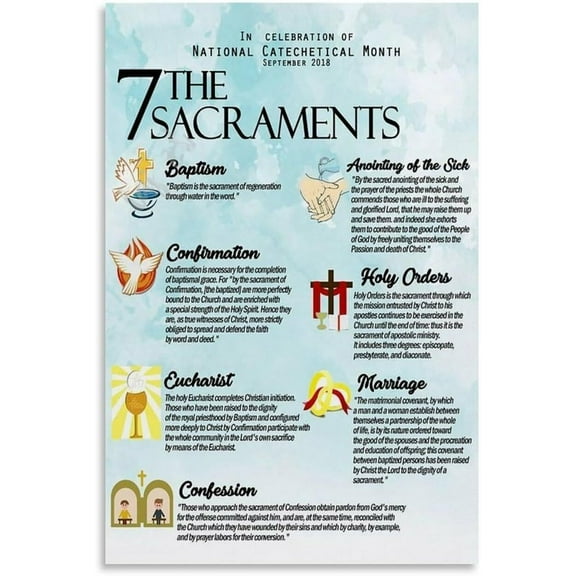 Poster of The Seven Sacraments. Poster of The Seven Sacraments (2) Canvas Painting Posters And Prints Wall Art for Living Room Bedroom Decor