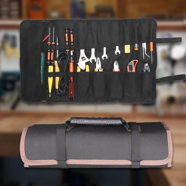 Bolsa de herramientas rodante, bolsa de almacenamiento de herramientas, bolsa resistente con bolsillos, bolsa de herramientas para Hardware, carpinter