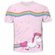 thumbnail image 1 of Unicorn T-shirt Summer Fashion Clothes Girls Clothes Rainbow Boys Clothes Crew Neck Casual Children's T-shirt7T Gong Bohan LED, 1 of 2