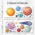 thumbnail image 2 of Decalcomania Planets Wall Decals - Set of 12 Solar System Wall Stickers for Nursery Bedroom Bathroom Classroom Decor Removable Peel and Stick Indoor Wall Décor, 2 of 7