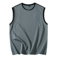 thumbnail image 2 of Workout Tank Tops Men Lightweight Breathable Cooling Crewneck Sleeveless Shirt Athletic Running Gym Tanks, 2 of 5
