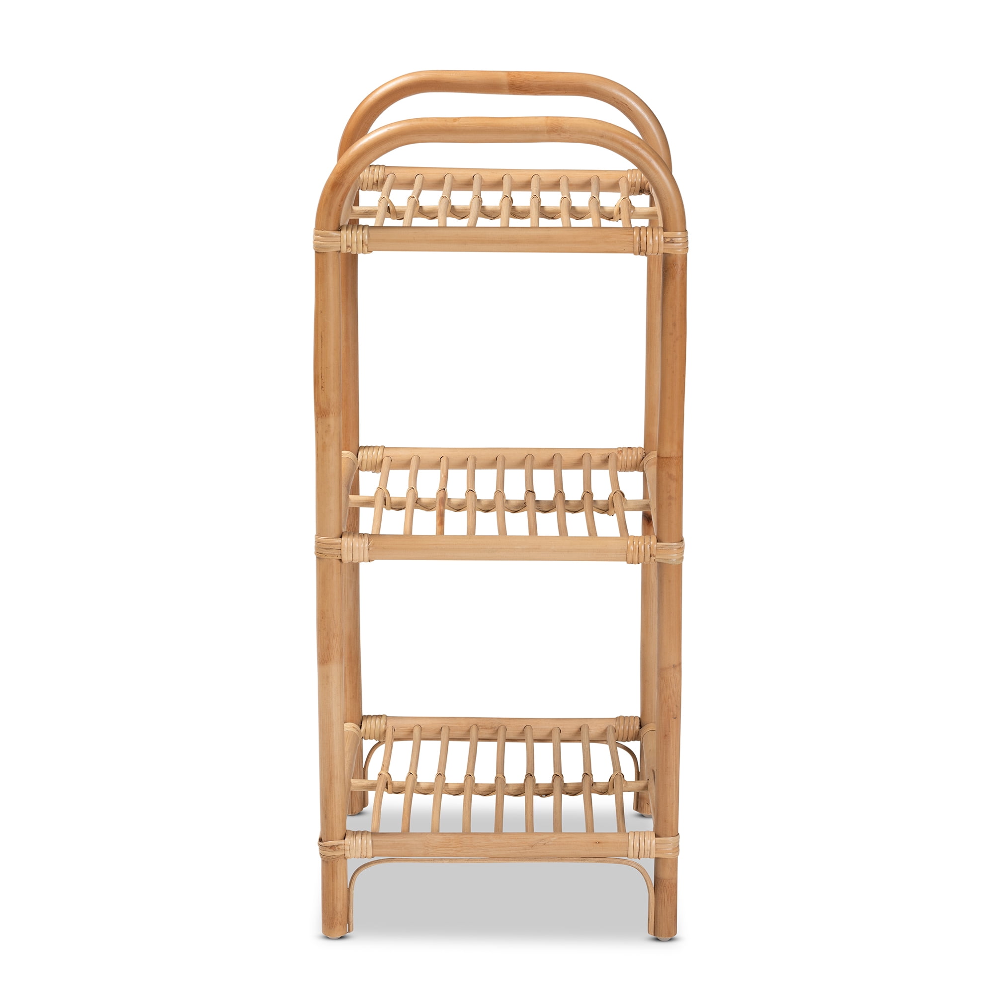 bali & pari Barras Rattan BOHO Display Shelf, Natural Brown