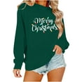 thumbnail image 3 of Women's Christmas Sweatshirts Fleece Xmas Holiday Tops Long Sleeve Shirts Crew Neck Pullover Sweater Blouses Light Warm Sweatshirt Fall Winter Outfits Y2K Clothes, 3 of 6
