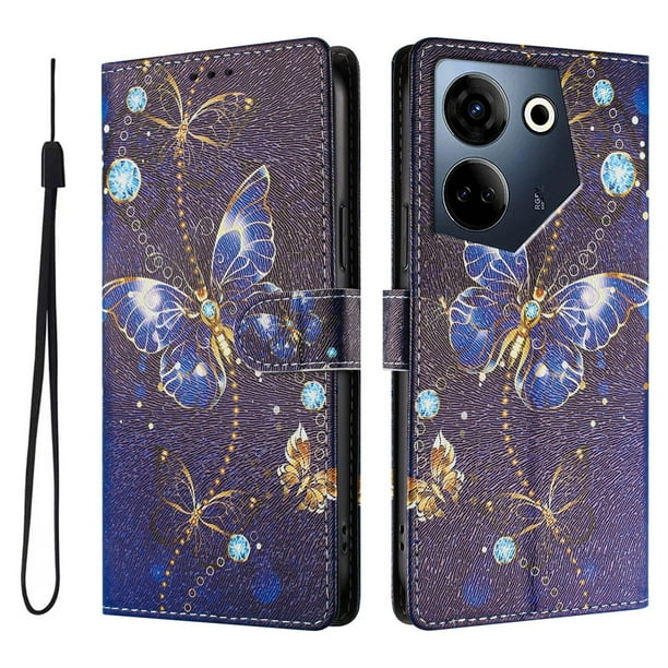 FOXDOCK Funda Tipo Cartera para Tecno Camon 20 con Soporte y Correa – Diseño de Patrones Lindos