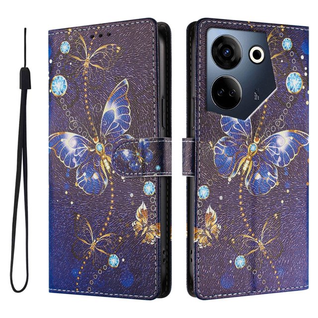 FOXDOCK Funda Tipo Cartera para Tecno Camon 20 con Soporte y Correa – Diseño de Patrones Lindos