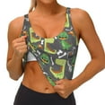 thumbnail image 4 of Naloa Cartoon Dinosaurs (2) Sports Bras for Women, High Support Bra with Removable Pads, Comfortable - XX-Large, 4 of 9