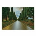 thumbnail image 1 of Italian Cutting Board, Boulevard with Trees Old European Village Country Life Destination Photo, Decorative Tempered Glass Cutting and Serving Board, Small Size, Multicolor, by Ambesonne, 1 of 1