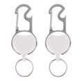 thumbnail image 1 of Miangastore Carabiner Badge Reel Clips Practical Design White 2Pcs 300mm Length, 1 of 8