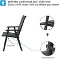 thumbnail image 5 of XgoodX Upgraded Version Single 1 Folding Chairs with Arms, Portable Patio Chairs for Outdoor & Indoor, Sling Back Chairs for Lawn, Pool, Courtyard, Balcony & Garden (Black), 5 of 7