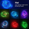 thumbnail image 3 of LED de Sombrero, Ajustable 11 Modos versáriles 7 Colores Capilla LED Universal para Hombre Mujer Para Festival, 3 of 7
