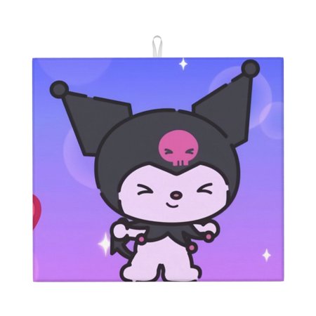 

Kuromi Dish Drying Mat Xl Highly Absorbent Microfiber Kitchen Counter Mat Dish Drying Pad For Dishes Utensils Pots And Pans Extra Large 16 X 18