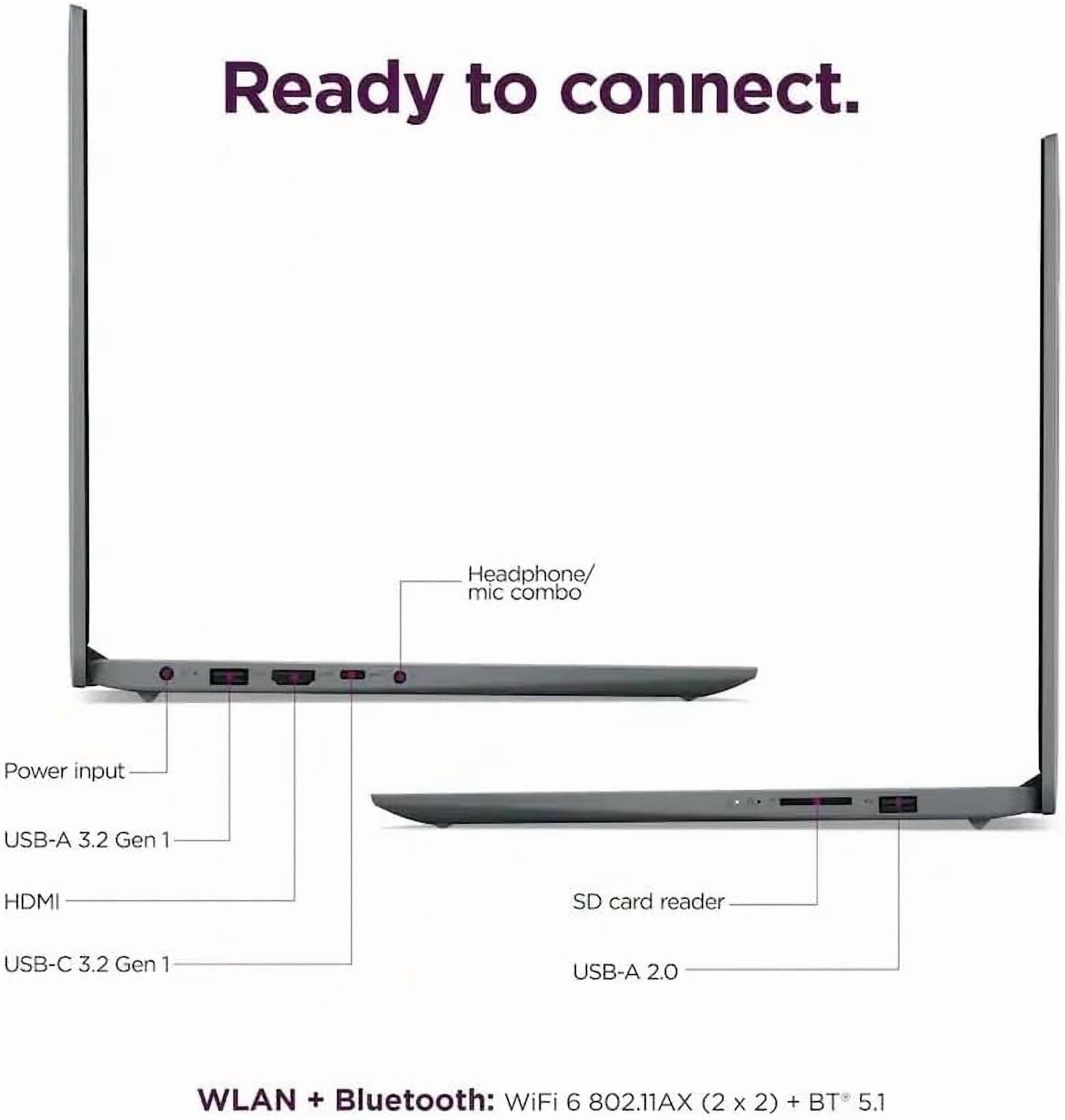 Lenovo Ideapad 1i 15.6" Full HD Laptop, Intel Core i5-1335U (Beats i7-1255U) 13th Gen, 12GB RAM, 512GB SSD,Lifetime Office,Windows 11 Pro,CoPilot Gift Set,Grey – Laptop for Work& Everyday Use