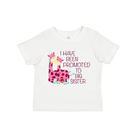

Inktastic I Have Been Promoted to Big Sister Pink Gift Toddler Toddler Girl T-Shirt