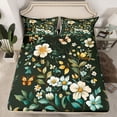thumbnail image 2 of Castle Fairy Floral Butterfly 4 Pieces Queen Sheet Sets for Boys Girls,Chic Vintage Flowers Ultra Soft Flat Sheet,Botanical Plants Queen Fitted Sheet,Super Cozy Room Decor, 2 of 7