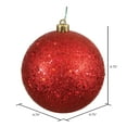 thumbnail image 2 of Vickerman 4.75" Red Sequin Ball Ornament, 4 per Bag, 2 of 6