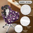 thumbnail image 5 of Xoenoiee Cat Butterfly Daisy Print Dining Chair Cover High Elasticity Curved Back Chair Cover Removable Dining Room Seat Slipcover Minimalist Armchair Slipcover for Home Living Room, 5 of 7