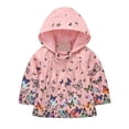thumbnail image 5 of ZACPNCV Girls Cartoon Print Hooded Trench Coat Kids Single Breasted Front Windproof Coat with Pockets Lightweight Long Sleeve Fall Jacket 1-9 Years,F-Multicolor, 5 of 9
