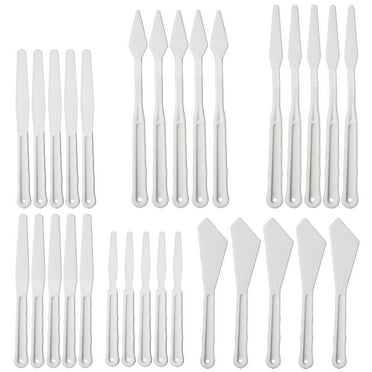 Plastic Paint Palette Knife Set Bulk (30 Pieces) for Art Crafts, Oil Acrylic Painting