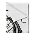thumbnail image 2 of Letter Q Soft Flannel Fleece Throw Blanket, Flowers Flourishing Gothic Q Words Writing Style Aged Typography, Cozy Plush for Indoor and Outdoor Use, 50" x 60", Black Grey White, by Ambesonne, 2 of 5