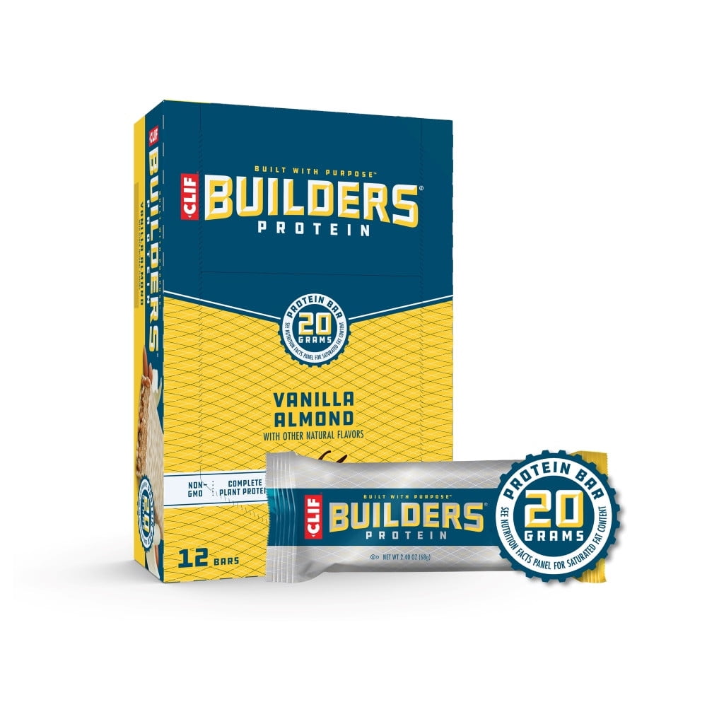 Clif Builder's Protein Bar Vanilla Almond 12 Bars