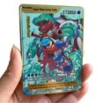 thumbnail image 3 of 2023 new 10000 Arceus Vmax Gx gold pocket monster card Spanish iron metal Pokmo Letters children's gift game collection card, 3 of 5