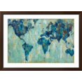 thumbnail image 2 of Art.com Map of the World Art Print by Silvia Vassileva, Brown Frame Wall Art, 44" x 32", 2 of 5