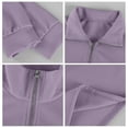 thumbnail image 6 of Purple Quarter Zip Men Corduroy Slim Fit Cozy Pullover Heavy Big and Tall S-5XL, 6 of 6