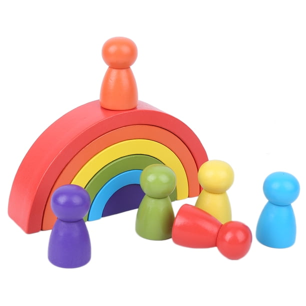 Arch Stacker Build Build Toys Blocks Builds Toy, Wooden for Baby