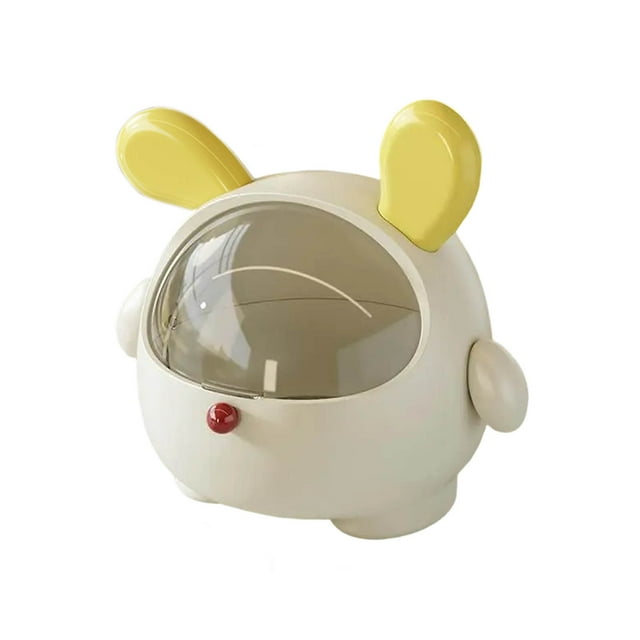 EGNMCR Cute Desktop Trash Can With Lid Cute Style Desktop Waste Bin Portable Tabletop Dustbin Storage For Home And Office trash can