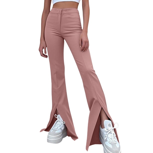 Vaqueros cargo de cintura media para mujer - Pantalones vaqueros elásticos de pierna ancha con bolsillos - Tejido ligero, estilo versátil para casa/playa/fiesta