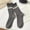 Dark Gray, variant on Viluyesy Womens Mid-Tube Socks, Stretch Comfort Ruffles Cut Cotton Fashion Breathable Crew Socks Coffee
