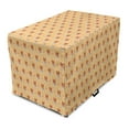 thumbnail image 1 of Puppy Dog Crate Cover, Minimal Cartoon Pattern of Basenji Dogs and Paw Prints, Easy to Use Pet Kennel Cover Small Dogs Puppies Kittens, 7 Sizes, Brown Vermilion, by Ambesonne, 1 of 1