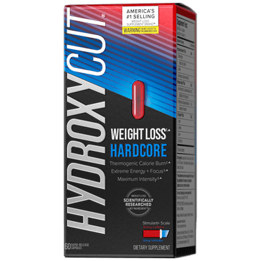 Hydroxycut Hardcore Scientifically Tested Energy & Weight Loss Pills, Capsules, 60 Ct.