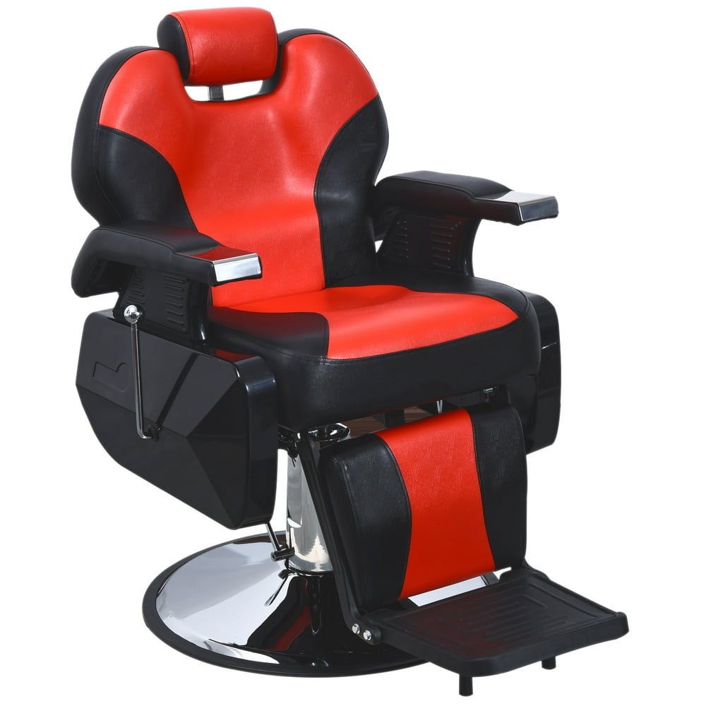 BarberPub Heavy Duty Reclining Barber Chair All Purpose Hydraulic Salon Chair for Barbershop 