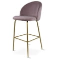 thumbnail image 1 of Silla Alta Zurich Mirel Para Barra de Cocina Banco Desayunador Tapizado con Asiento Suave Rosa Claro, 1 of 6