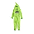 thumbnail image 1 of Grinch Family Onesies Adult and Kids Pajamas Licensed Sleepwear Hooded Costume Union Suit, Grinch Kids, Size: Large, 1 of 2