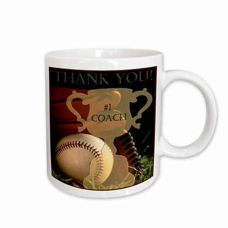 

3dRose Basebal 1 Coach Ceramic Mug 11-ounce
