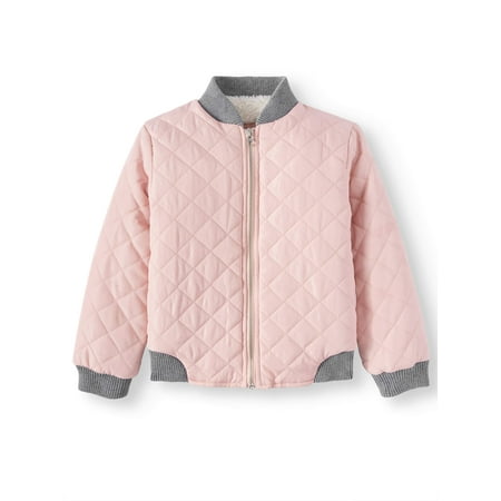 - BHIP Quilted Bomber Jacket with Faux Fur Lining (Little and Big Girls)