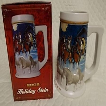 - 2005 Budweiser Clydesdale Collectible Holiday Beer Stein