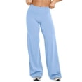 thumbnail image 1 of Leggings de entrenamiento for mujer, pantalones de Yoga sin costuras, de pierna ancha, acampanados, de cintura alta, suaves, sin costura frontal, gimnasio, Control de barriga, 1 of 5