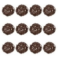 thumbnail image 1 of Uxcell 12-Pack Bolas de Ratán Tejidas 40mm/1.6 Pulgadas Bolas Decorativas de Ratán para Navidad Bodas Acción de Gracias Marrón, 1 of 1