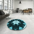thumbnail image 4 of Ahgly Company Tapis Rectangulaire Lavable en Machine Intérieur Transitionnel Vert Sarcelle Profond, 8 Pieds x 12 Pieds, 4 of 7