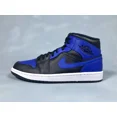 thumbnail image 1 of Ni - ke Air Jordan 1 Mid 'Royal' Black Hyper Royal White 554724-077 Men Size 8.5, 1 of 5