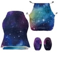 thumbnail image 4 of Whosucclay Galaxy Print Gaming Chair Cover with Armrest Covers 4 Pcs Stretch Racing Computer Chair Slipcover Set Rotating Desk Chairs Protector Cover for Pets, 4 of 8